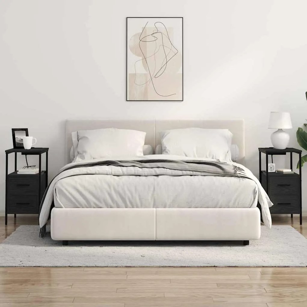 vidaXL Κουτιά Κρεβατοκάμαρας 2 pcs Μαύρη δρυς 30 x 48 x 61 εκ
