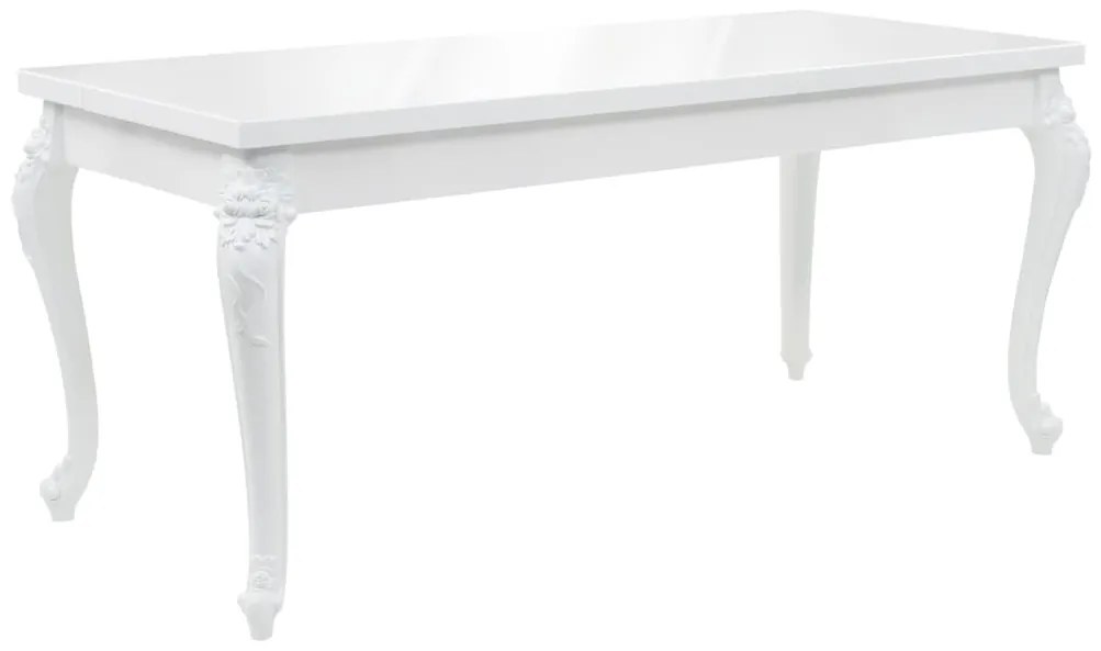 vidaXL Τραπεζαρία Γυαλιστερή Λευκή 179 x 89 x 81 εκ.