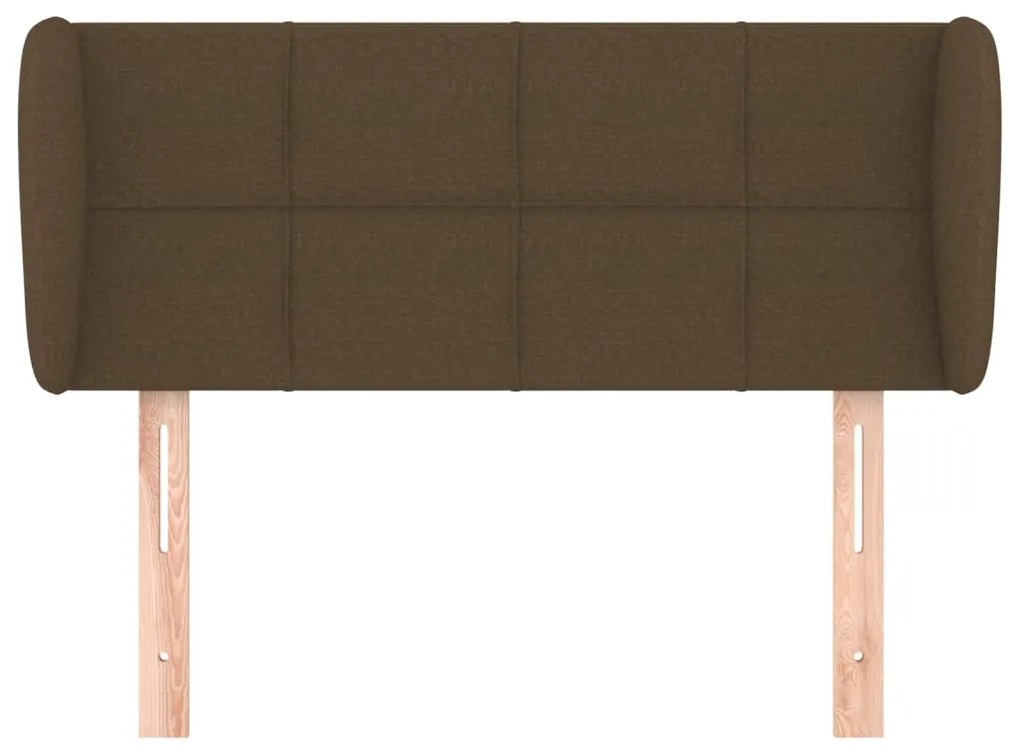 vidaXL Κεφαλάρι με Πτερύγια Σκούρο Καφέ 83x23x78/88 εκ. Υφασμάτινο