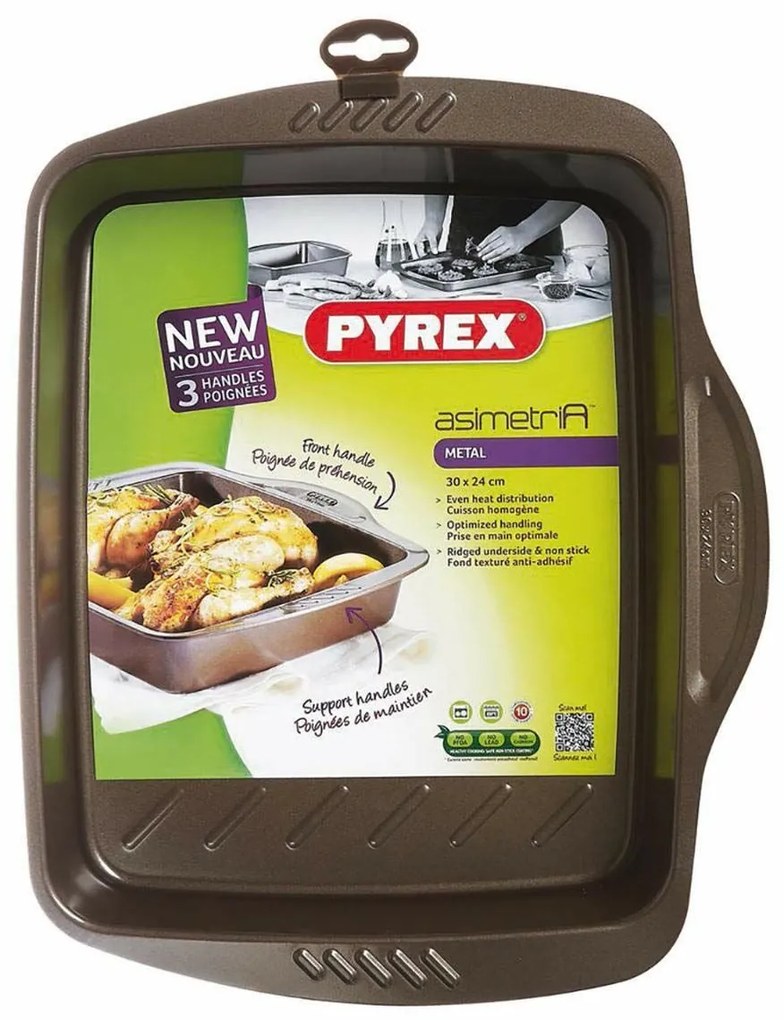 Δίσκος Φούρνου Pyrex Καφέ Μαύρο Μέταλλο