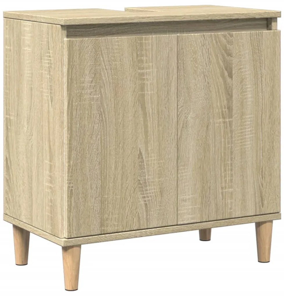 vidaXL Ντουλάπι Νιπτήρα Sonoma Δρυς 58x33x60 εκ. Επεξεργασμένο Ξύλο