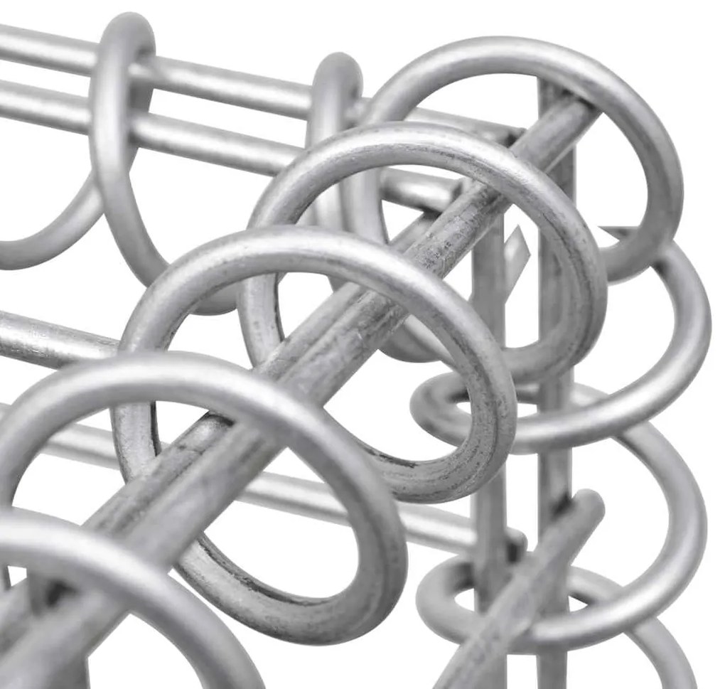 vidaXL Συρματοκιβώτιο-Γλάστρα Υπερυψωμένη 180x30x30 εκ. Γαλβ. Χάλυβας