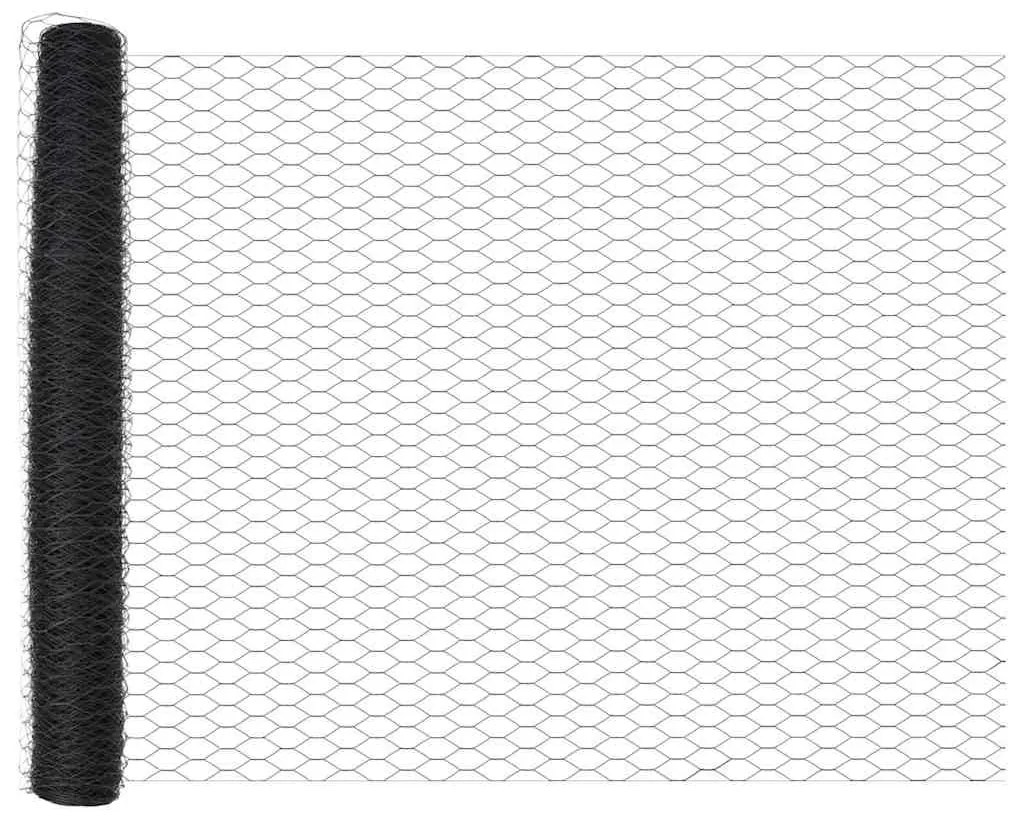 vidaXL Στύλος Περιφράξεων Γκρι 100 x 1 μ (πλέγμα 36 χιλ)