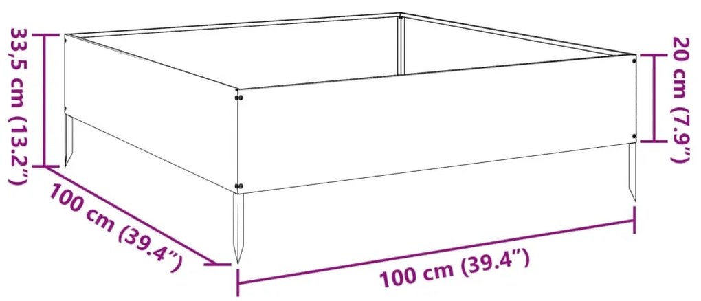 ΖΑΡΝΤΙΝΙΕΡΑ ΥΠΕΡΥΨΩΜΕΝΗ ΛΕΥΚΟ 100X100X33,5 ΕΚ. ΑΤΣΑΛΙ 851025