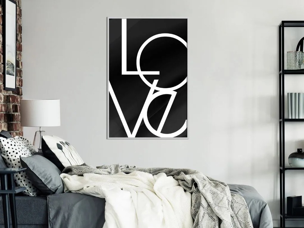 Αφίσα - Simply Love - 20x30 - Χρυσό - Με πασπαρτού