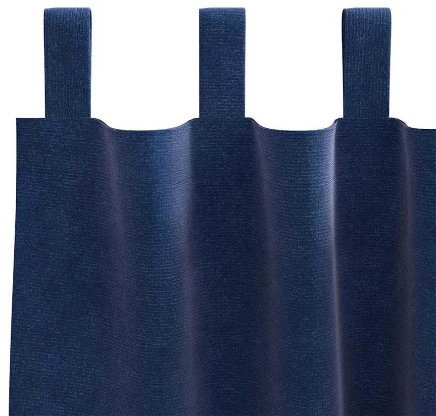 vidaXL Κουρτίνες με κουρτίνες 2 pcs Σκούρο Μπλε 140 x 225 cm Βελούδο