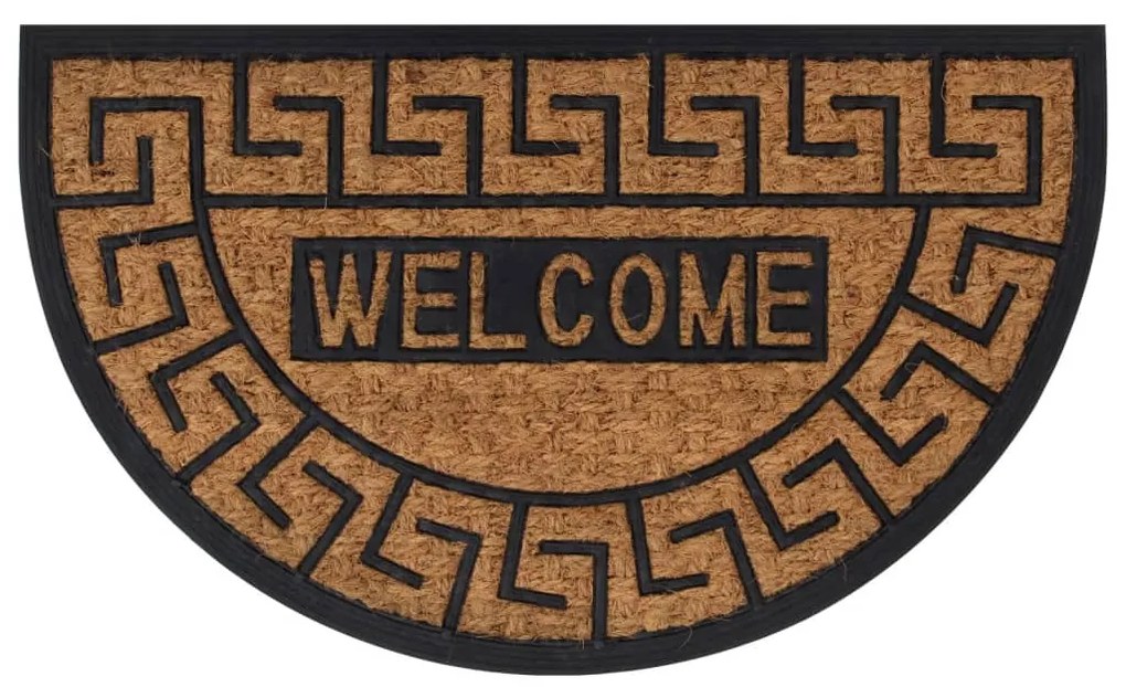 Πατάκι Εισόδου Ημικυκλικό 45 x 75εκ. Καουτσούκ και Κοκοφοίνικας