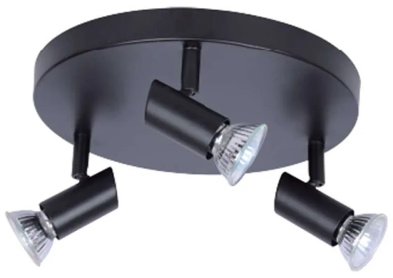 Φωτιστικό Οροφής-Σποτ 9077-3 25x7cm 3xGU10 Black Inlight Metal