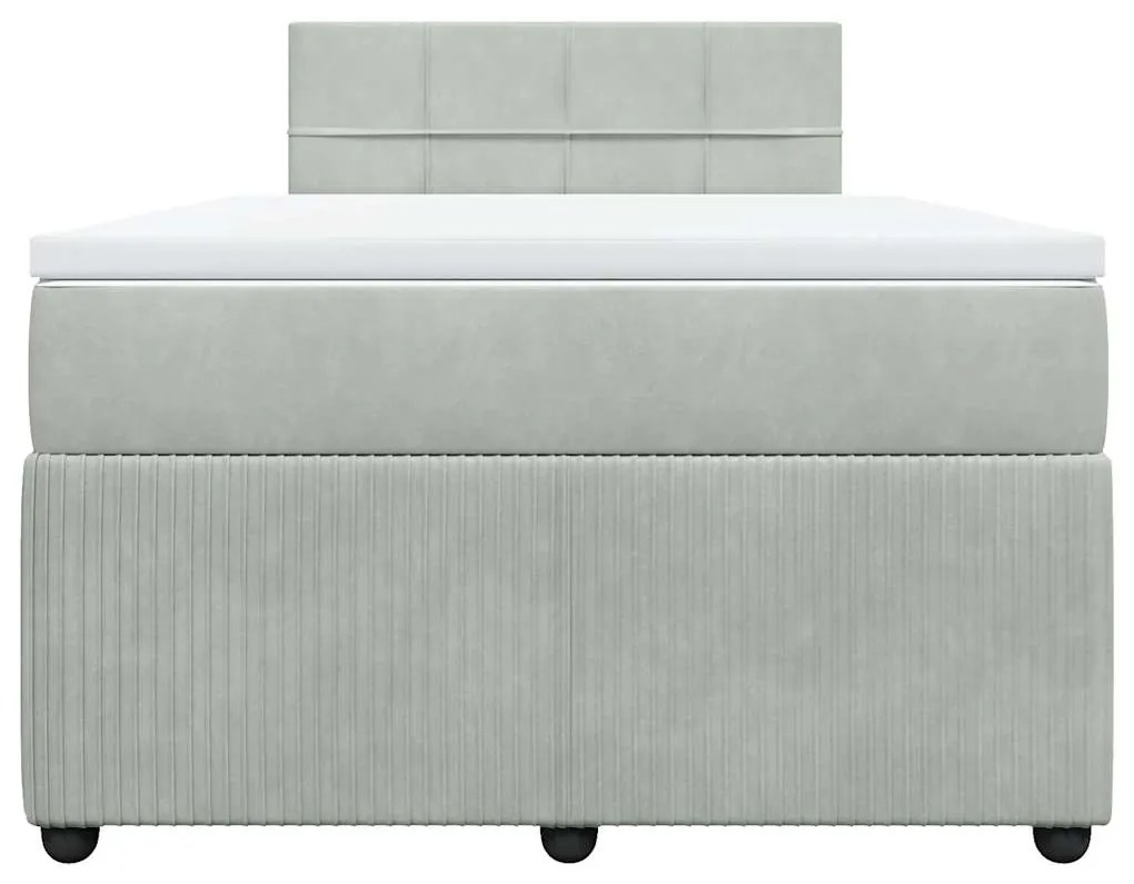 ΚΡΕΒΑΤΙ BOXSPRING ΜΕ ΣΤΡΩΜΑ ΑΝΟΙΧΤΟ ΓΚΡΙ 120X200 ΕΚ. ΒΕΛΟΥΔΙΝΟ 3290010