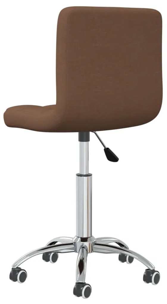 vidaXL Καρέκλα Τραπεζαρίας Περιστρεφόμενη Καφέ Υφασμάτινη