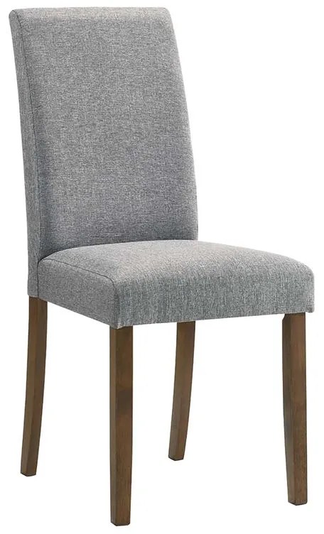 WOODWELL OPTIMAL Καρέκλα Τραπεζαρίας, Απόχρωση Καρυδί Ύφασμα Γκρι 43x55x96cm Ε801,2