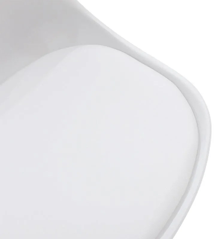 Καρέκλα Gaston PP-PU λευκό-φυσικό πόδι 43x51x75 εκ.