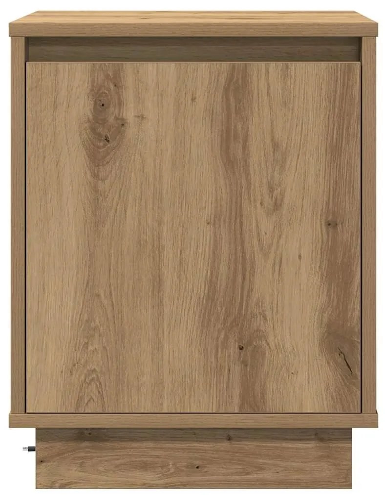 vidaXL Κομοδίνο με artisan δρυς 39 x 34.5 x 50 εκ. Επεξεργασμένο ξύλο