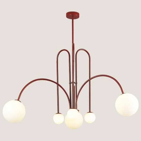 ARTE ILLUMINA ΦΩΤΙΣΤΙΚΟ ΚΡΕΜΑΣΤΟ 6XG9W 100X85 ΚΟΚΚΙΝΟ Eurolamp 144-20007