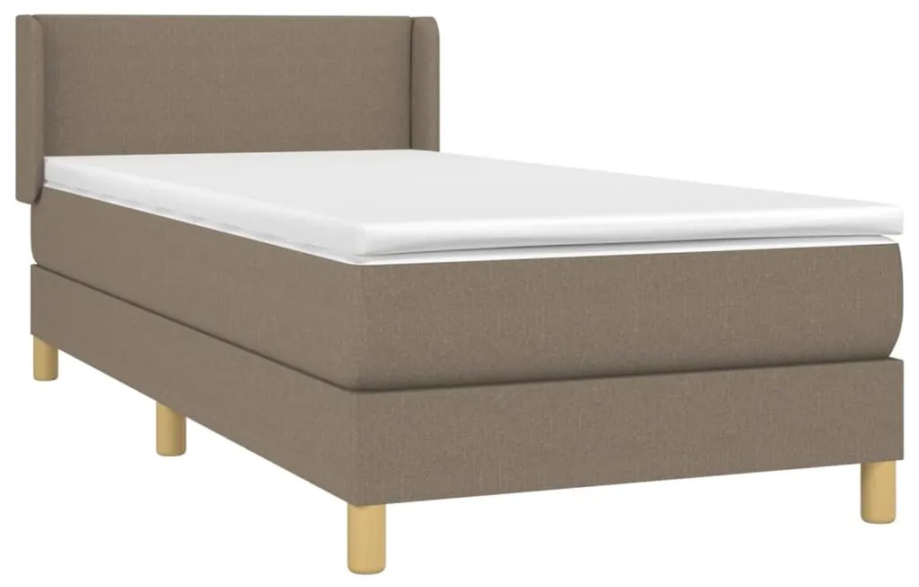 ΚΡΕΒΑΤΙ BOXSPRING ΜΕ ΣΤΡΩΜΑ TAUPE 90X200 ΕΚ. ΥΦΑΣΜΑΤΙΝΟ 3130085