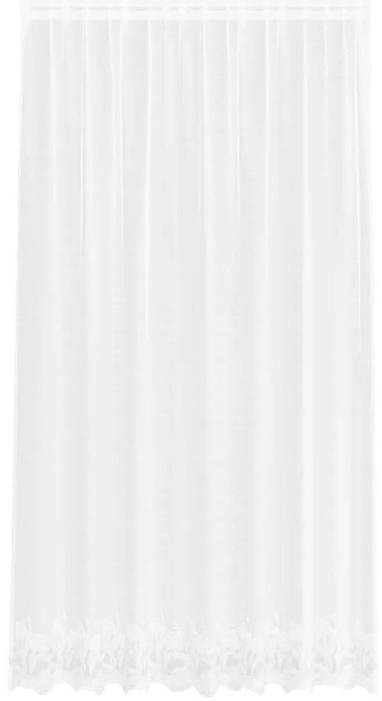 vidaXL Κουρτίνες με κουρτίνες Floral Λευκό 200 x 240 cm Πολυεστέρας