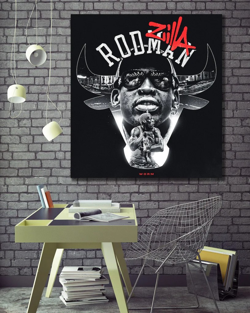 Πίνακας σε καμβά Dennis Rodman KNV1565 40cm x 40cm