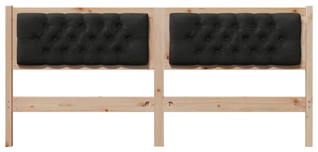 vidaXL Κεφαλάρι Άλλο Καφέ και μαύρο 180 cm Μασίφ ξύλο πεύκου