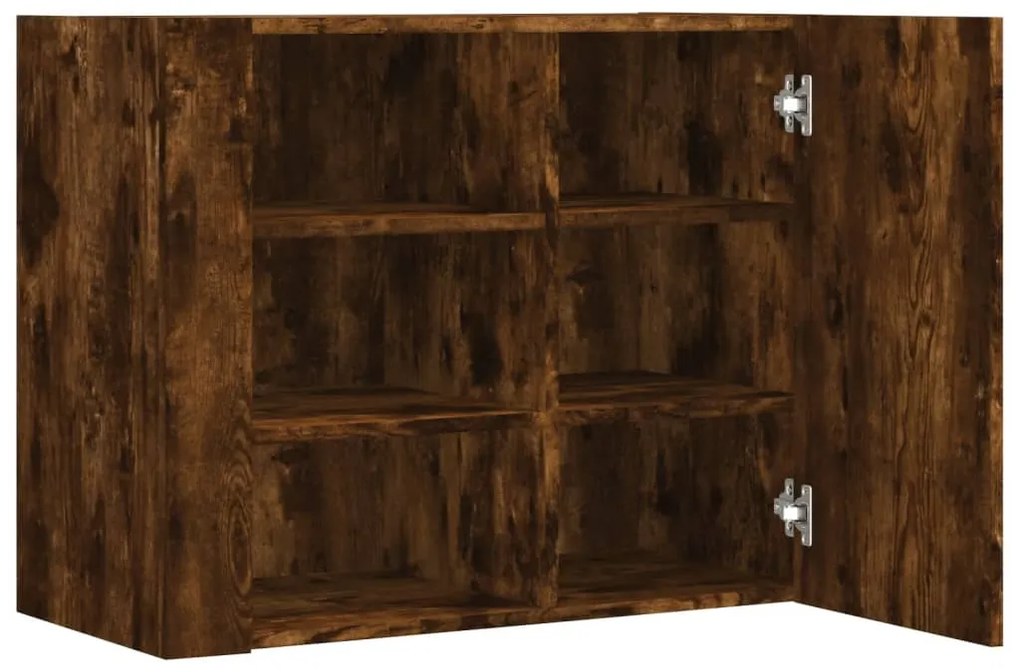 vidaXL Ντουλάπι Τοίχου Καπνιστή Δρυς 75x35x60 εκ. Επεξεργασμένο Ξύλο