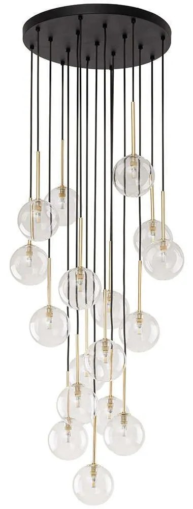 Φωτιστικό Οροφής Nilos 5945 52x52x145cm 17xG9 6W Black-Gold TK Lighting