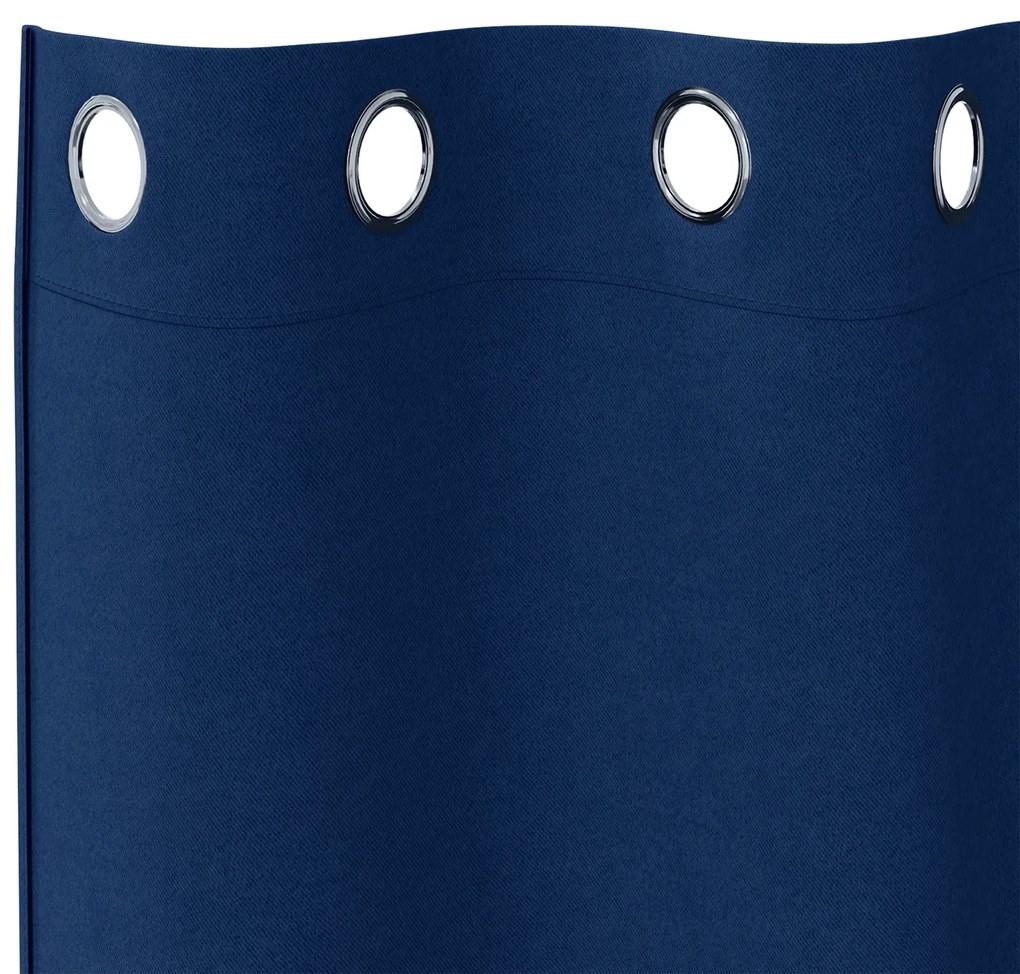 vidaXL Κουρτίνες 2 pcs Σκούρο Μπλε 245 x 140 εκ. Πολυεστέρας