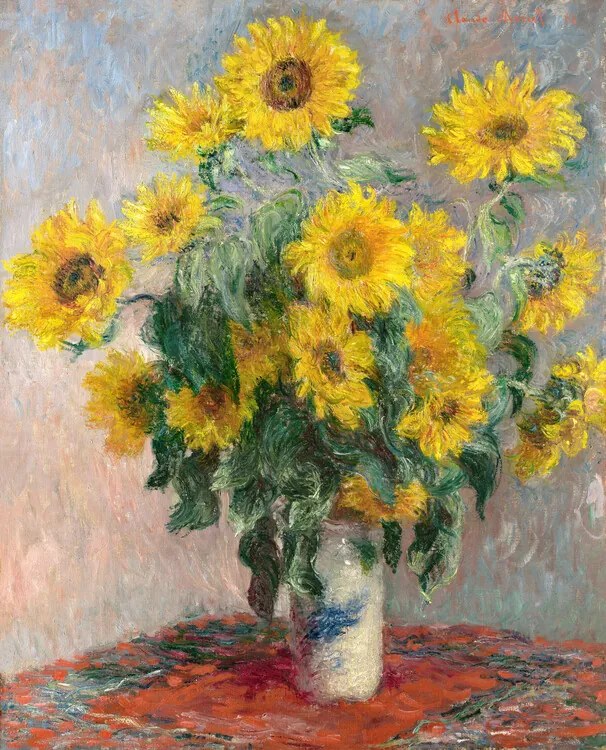 Αναπαραγωγή Bouquet of Sunflowers (1881), Claude Monet