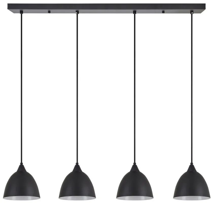 Φωτιστικό Οροφής - Ράγα Adept 77-9048 85x16x300cm 4xE27 60W Black Homelighting Μέταλλο