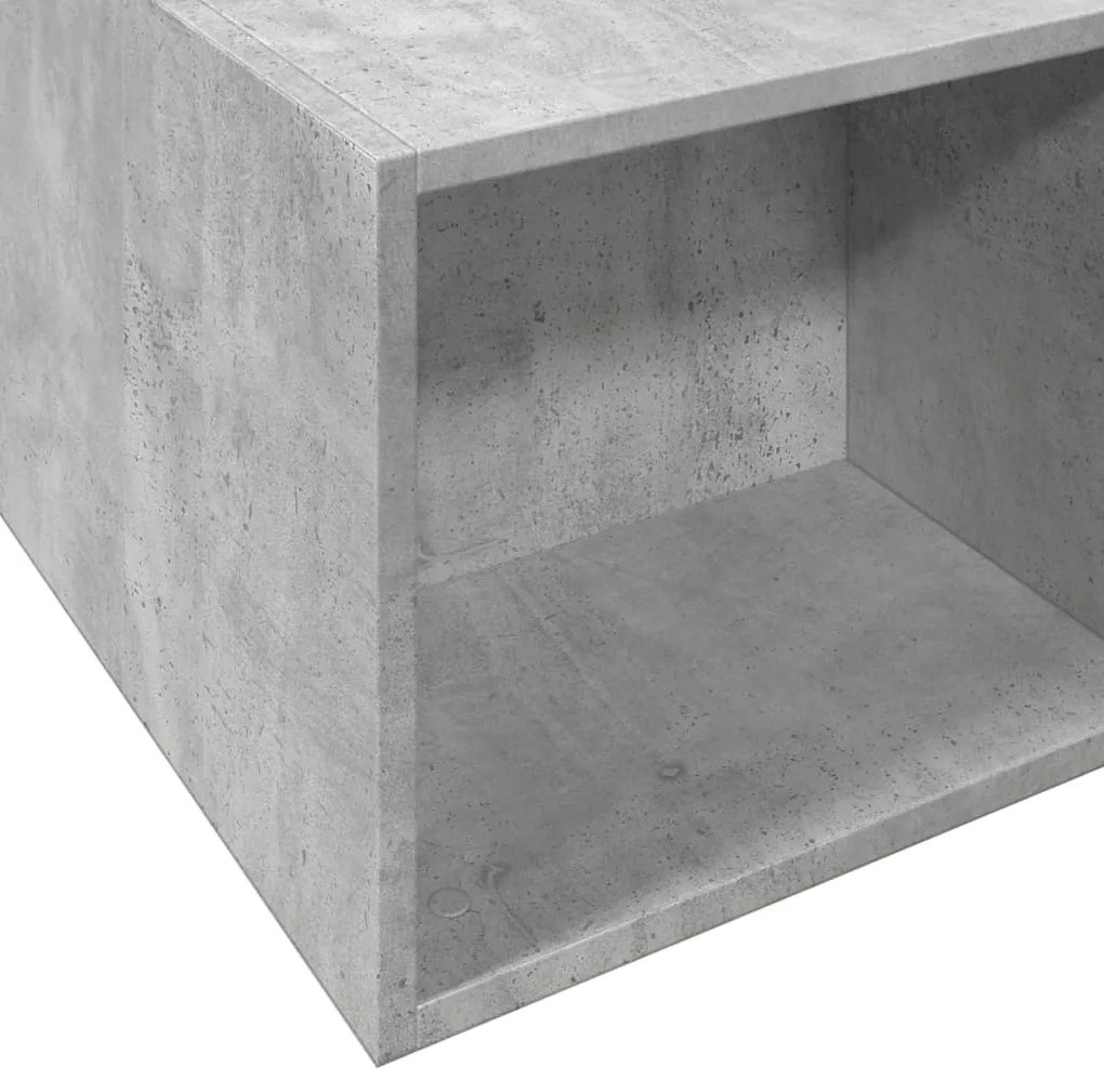 vidaXL Πλαίσιο Κρεβατιού Γκρι Σκυροδέματος 120x190 εκ. Επεξεργ. Ξύλο