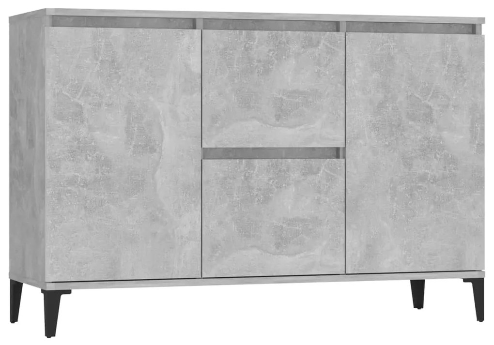 vidaXL Μπουφές Γκρι Σκυροδέματος 102x35x70 εκ. από Επεξεργασμένο Ξύλο