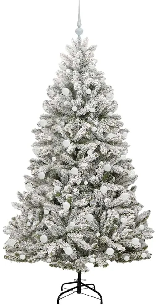 vidaXL Τεχνητό Χριστουγεννιάτικο Δέντρο Πράσινο και Λευκό 180 cm