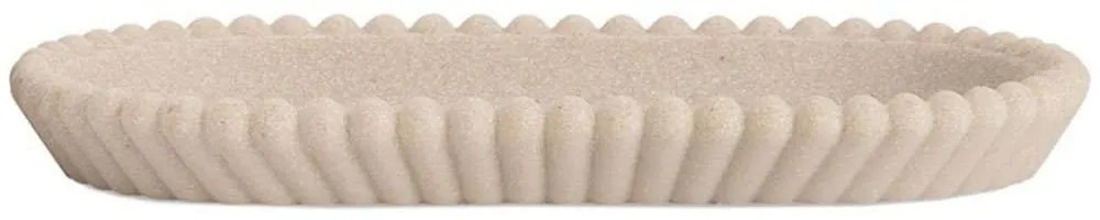 Δίσκος Μπάνιου Stripes AH-BA24512 25x13x2cm Beige Andrea House Πολυρεσίνη