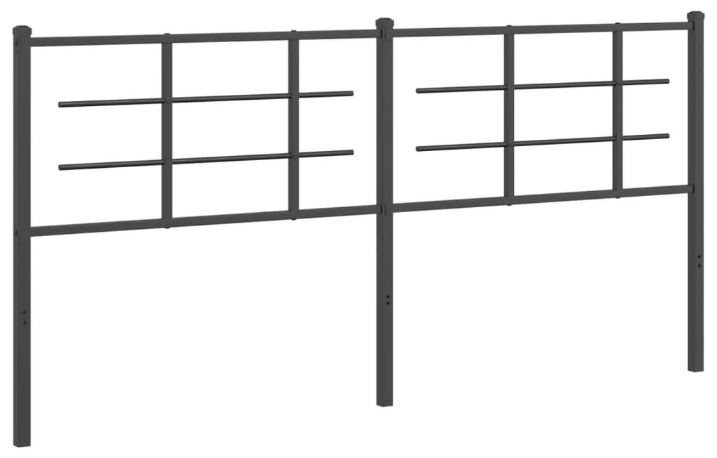 vidaXL Κεφαλάρι Μαύρο 180 εκ. Μεταλλικό