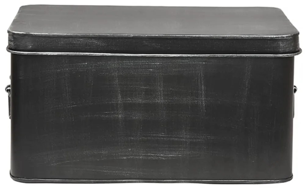 LABEL51 Κουτί Αποθήκευσης Media Χρώμα Αντικέ Μαύρο 35 x 27 x 18 εκ. XL