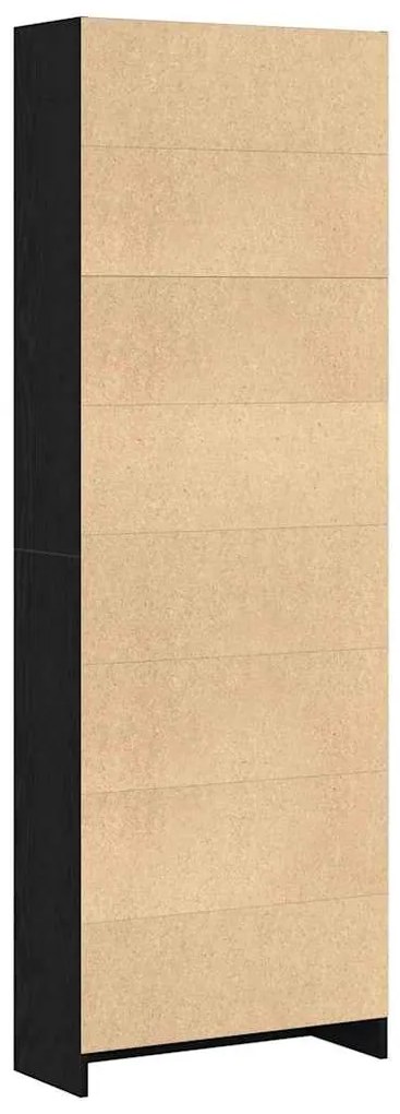 vidaXL Ράφι Βιβλίων Μαύρη Οξυά 60 x 24 x 176 εκ Επεξεργασμένο ξύλο