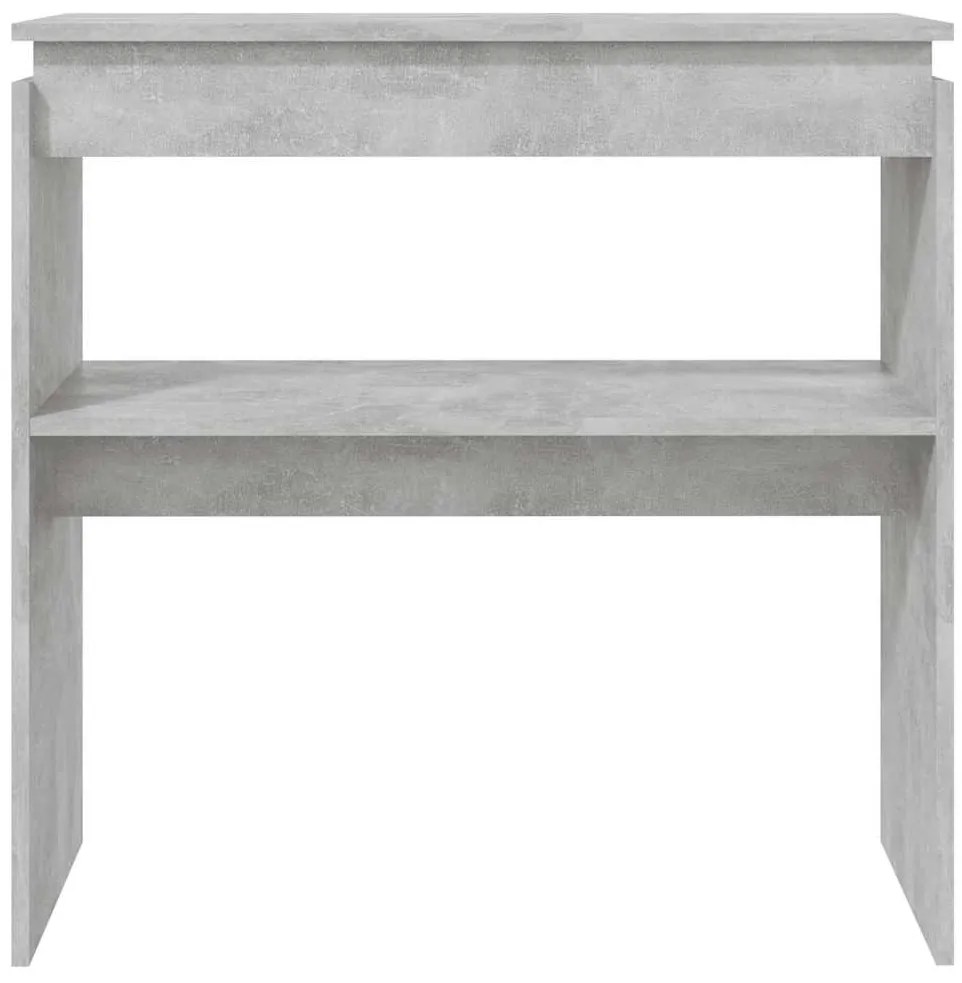 vidaXL Τραπεζάκι Κονσόλα Γκρι Σκυρ. 80 x 30 x 80 εκ. από Επεξ. Ξύλο