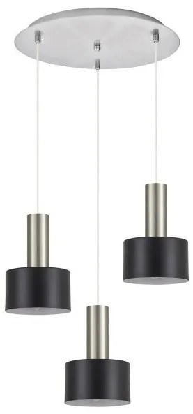 Κρεμαστό Φωτιστικό 3xE27 Κύλινδροι Adept Tube Homelighting-77-8453-Νίκελ Ματ 77-8453