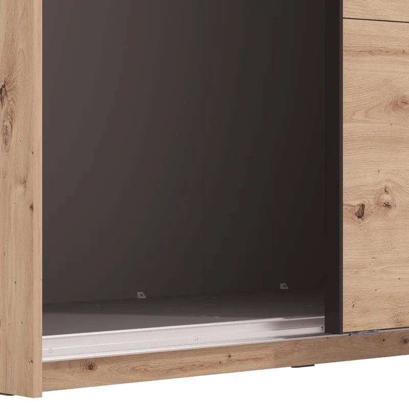 Ντουλάπα Συρόμενη GARD 245 Δίφυλλη Artisan 245x61x218εκ. 245x61x218 εκ.