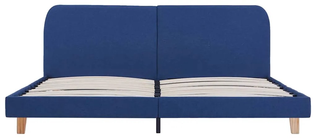 vidaXL Σκελετός Κρεβατιού Χωρίς Στρώμα Μπλε 150x200 εκ. Υφασμάτινο