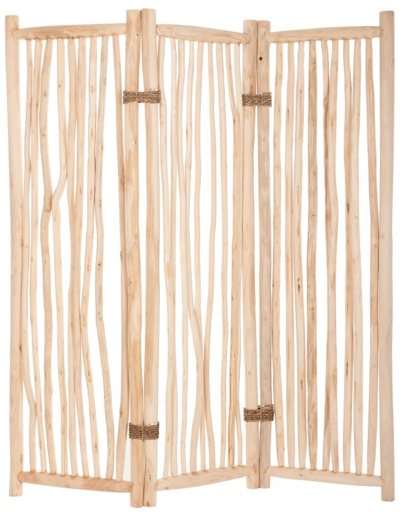 ΠΑΡΑΒΑΝ ΜΕ 3 ΦΥΛΛΑ ZENDOR HM4316 ΚΛΑΔΙΑ ΤΕΑΚ ΣΕ ΦΥΣΙΚΟ 165x180Yεκ.