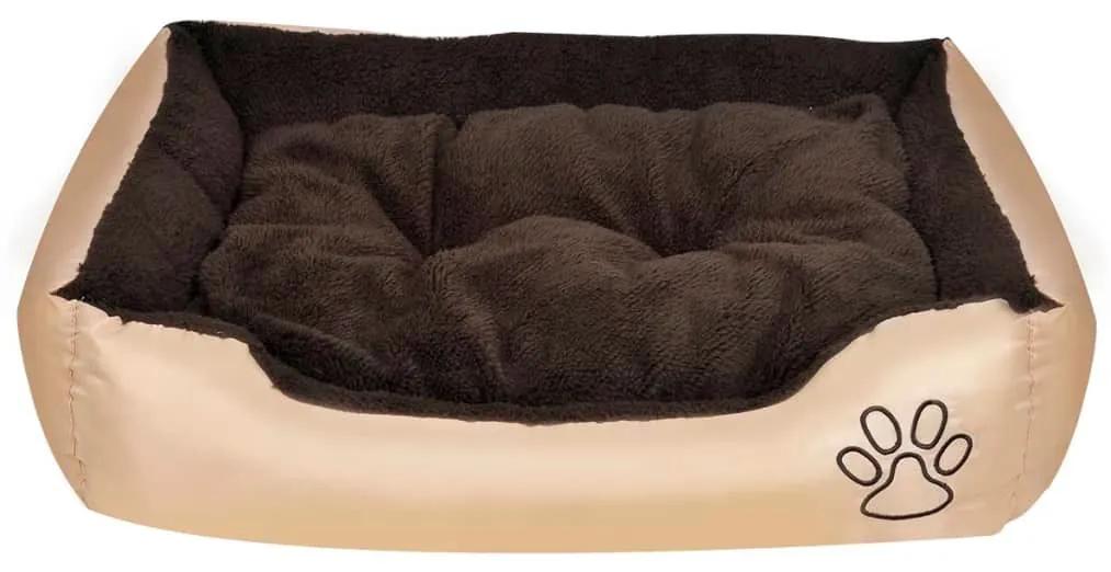 Κρεβάτι Σκύλου Ζεστό με Επενδυμένο Μαξιλάρι L - Καφέ