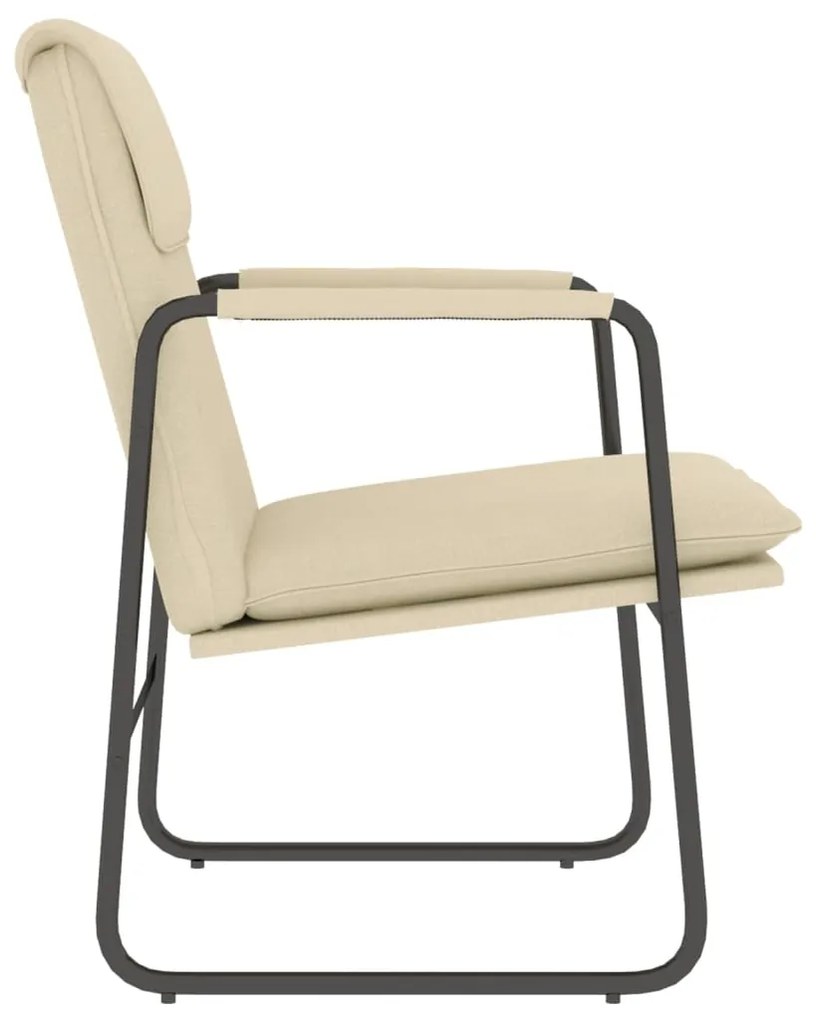 vidaXL Πολυθρόνα Κρεμ 55x64x80 εκ. Υφασμάτινη