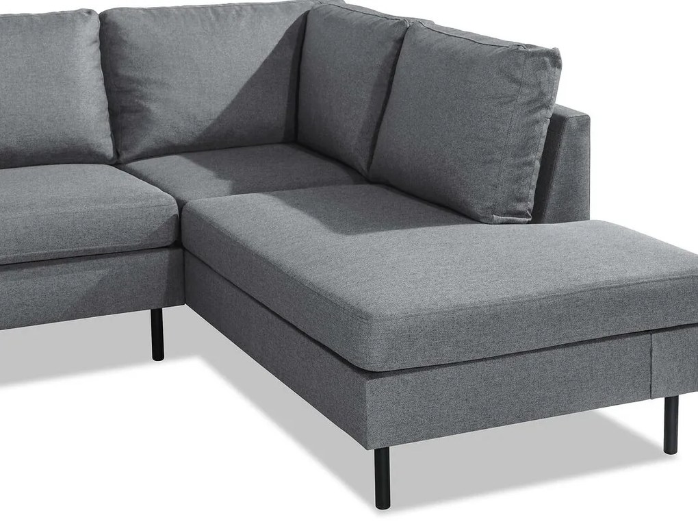 Γωνιακός Καναπές Seattle N100, Γκρι, 268x189x80cm, 87 kg, Πόδια: Μέταλλο | Epipla1.gr