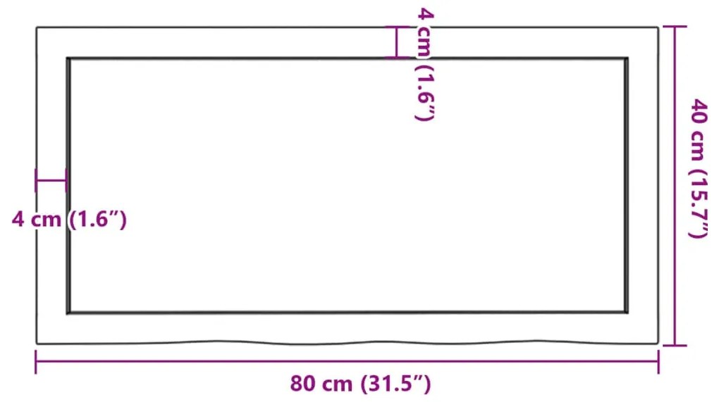 ΡΑΦΙ ΤΟΙΧΟΥ ΑΝΟΙΧΤΟ ΚΑΦΕ 80X40X6 ΕΚ. ΕΠΕΞΕΡΓ. ΜΑΣΙΦ ΞΥΛΟ ΔΡΥΟΣ 363667