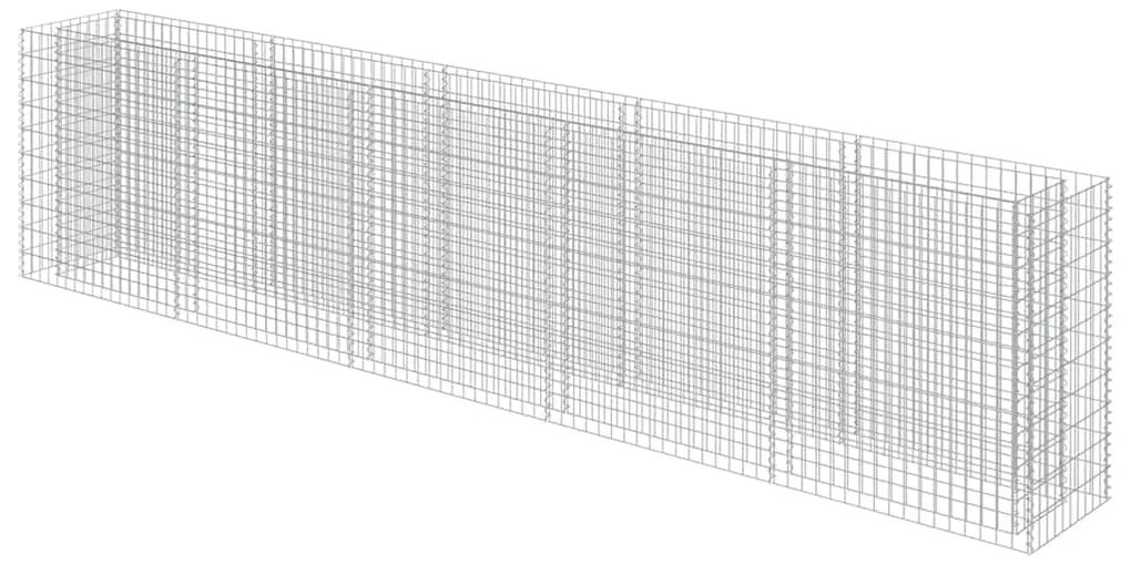 vidaXL Συρματοκιβώτιο-Γλάστρα Υπερυψωμένη 450x50x100 εκ. Γαλβ. Χάλυβας