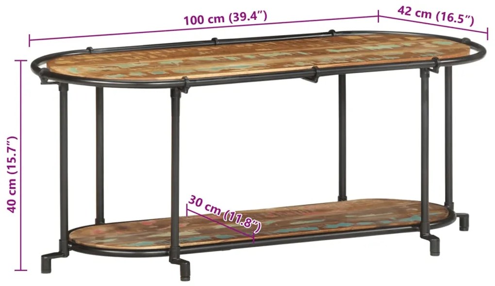 ΈΠΙΠΛΟ ΤΗΛΕΟΡΑΣΗΣ 100X42X40 ΕΚ. ΑΠΟ ΜΑΣΙΦ ΑΝΑΚΥΚΛΩΜΕΝΟ ΞΥΛΟ 4013490