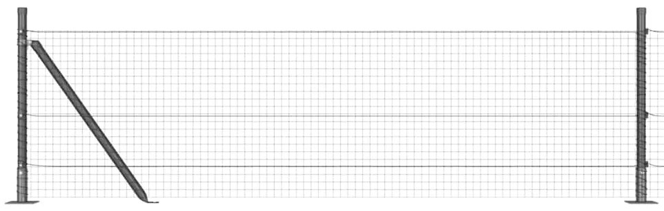 vidaXL Φράκτης με Στυλό Γκρι 10 x 0.5 μ