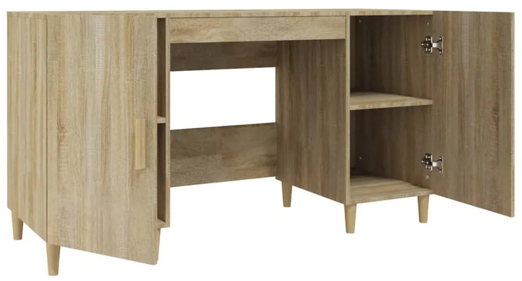 vidaXL Γραφείο Sonoma Δρυς 140 x 50 x 75 εκ. από Επεξεργασμένο Ξύλο