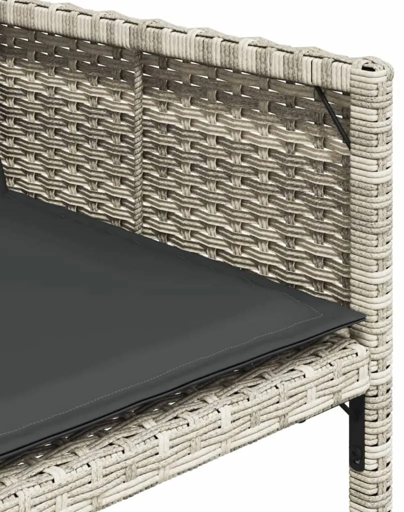 vidaXL Σετ Τραπεζαρίας Κήπου 7 τεμ. Αν. Γκρι Συνθ. Ρατάν με Μαξιλάρια