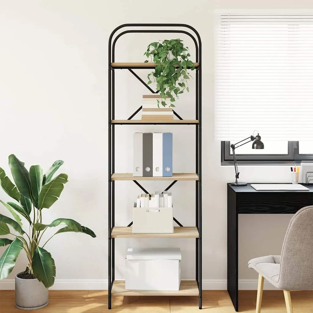 vidaXL Ράφι Βιβλίων Δρύς Sonoma 60 x 30 x 183 εκ Επεξεργασμένο ξύλο