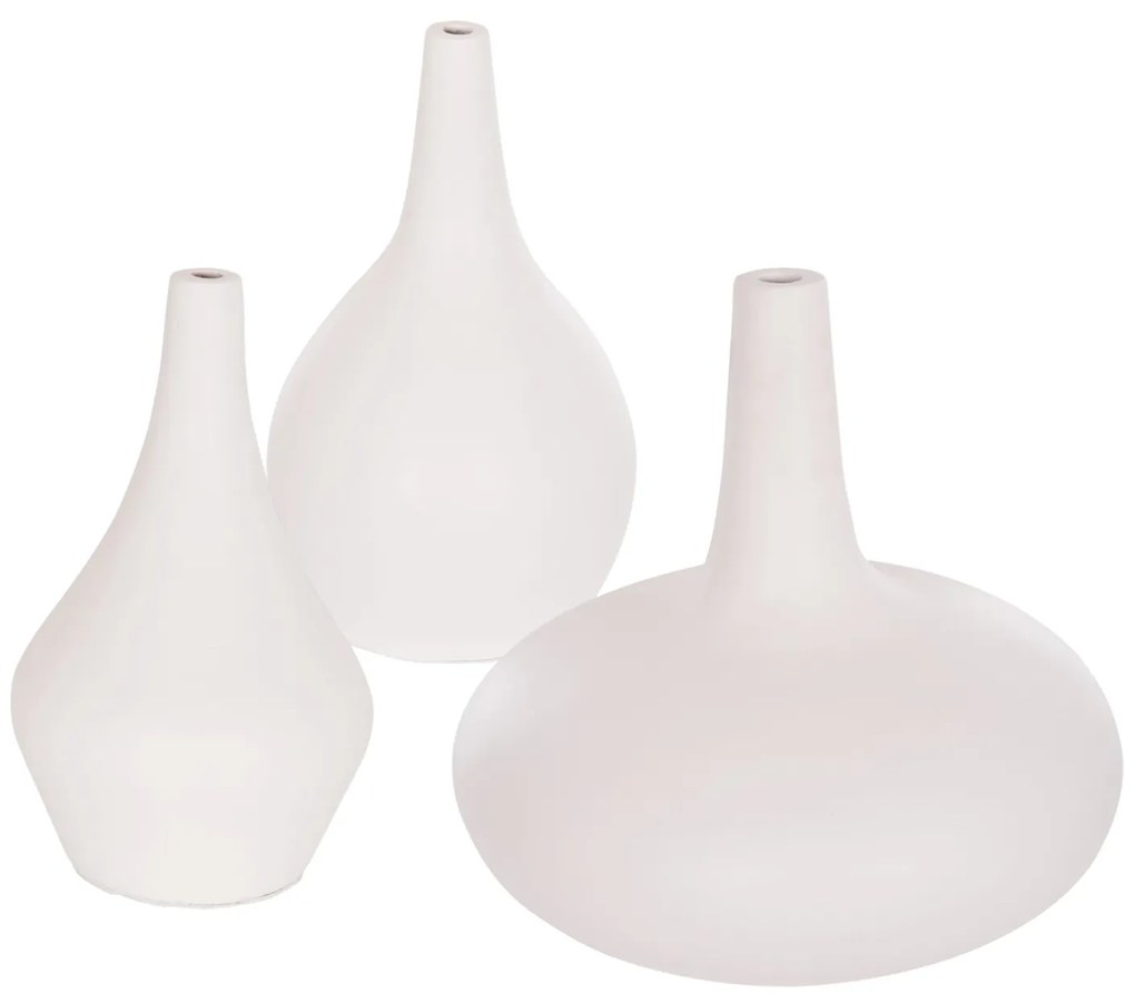 ΣΕΤ 3 ΕΠΙΤΡΑΠΕΖΙΑ ΔΙΑΚΟΣΜΗΤΙΚΑ ΒΑΖΑ DENI ΗΜ21141 FIBER CEMENT ΣΕ ΛΕΥΚΟ